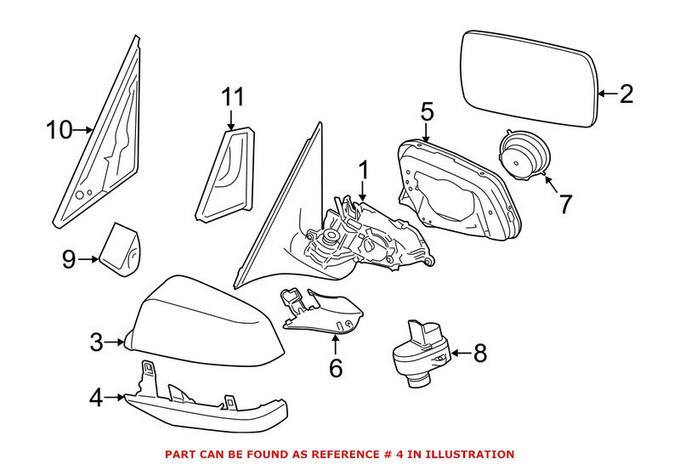 BMW Door Mirror Cover 51167308651